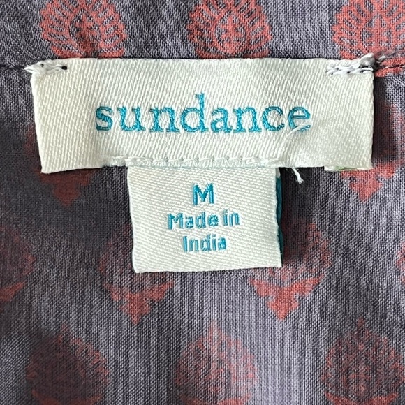 Sundance Stories to be Told Blouse Top 100% Cotton Button Front Boho Size M - Picture 9 of 13